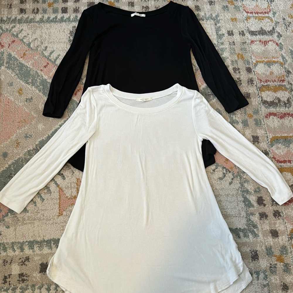Anthropologie Pure Good quarter length sleeve tunics